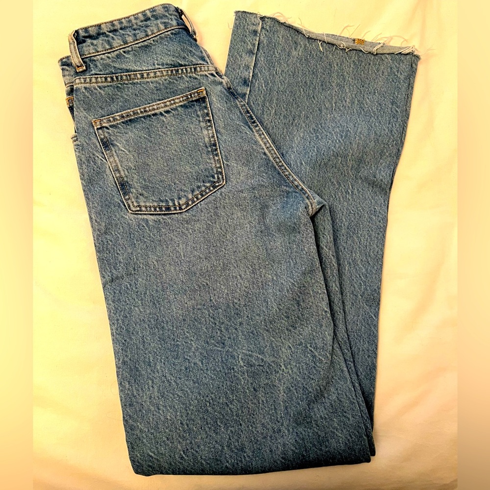 Classic Blue Zara high rise wide leg Jeans